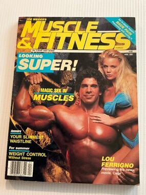 Joe Weider’s Muscle & Fitness Magazine April 1989 Lou Ferrigno Cover